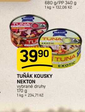 TUŇÁK KOUSKY NEKTON vybrané druhy 170 g 