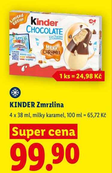 KINDER Zmrzlina, 4x 38 ml