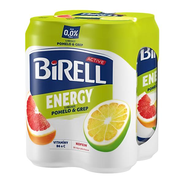 Birell 0.0 Energy Pomelo & Grep nealkoholické pivo s kofeinem 4x0,33l