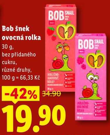 Bob šnek ovocná rolka, 30 g