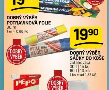 DOBRÝ VÝBĚR SÁČKY DO KOŠE zatahovací 30 | | 15 ks