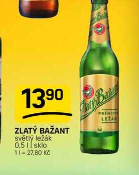 ZLATÝ BAŽANT světlý ležák 0,5l