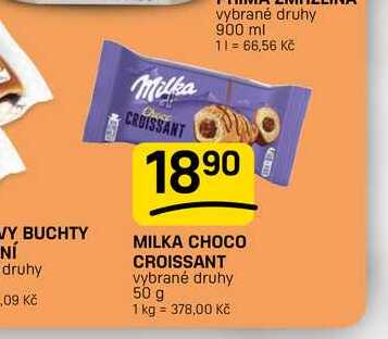 MILKA CHOCO CROISSANT vybrané druhy 50 g
