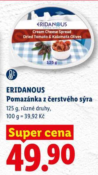 ERIDANOUS Pomazánka z čerstvého sýra, 125 g