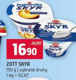 ZOTT SKYR 150 g vybrané druhy 