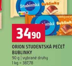 ORION STUDENTSKÁ PEČEŤ BUBLINKY 90 g vybrané druhy