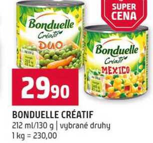 BONDUELLE CRÉATIF 212 ml/130 g vybrané druhy