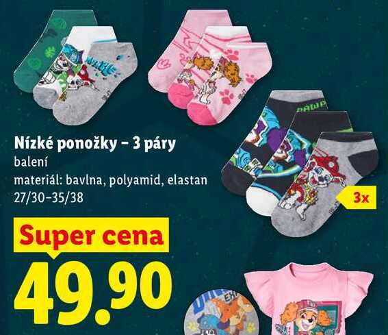 Nízké ponožky - 3 páry