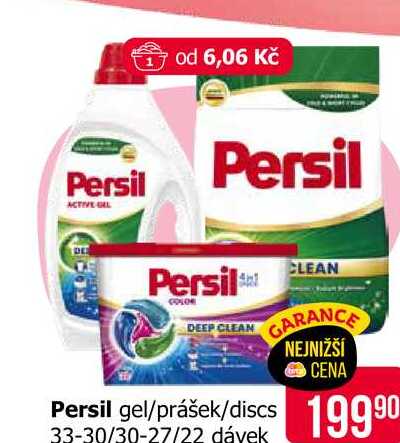 Persil gel/prášek/discs 33-30/30-27/22 dávek 