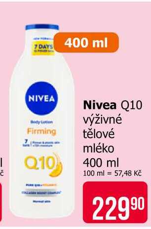 Nivea Q10 výživné Firming tělové mléko Q10 400 ml