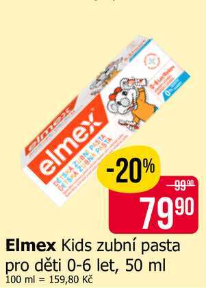 Elmex Kids zubní pasta pro děti 0-6 let, 50 ml