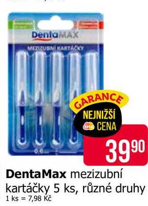 DentaMax mezizubní kartáčky 5 ks, různé druhy