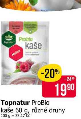 Topnatur ProBio kaše 60 g, různé druhy