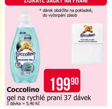 Coccolino gel na rychlé praní 37 dávek 