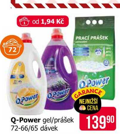 Q-Power gel/prášek 72-66/65 dávek
