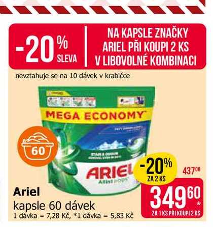 Ariel kapsle 60 dávek 
