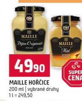 MAILLE HOŘČICE 200 ml vybrané druhy