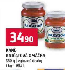 KAND RAJČATOVÁ OMÁČKA 350 g vybrané druhy