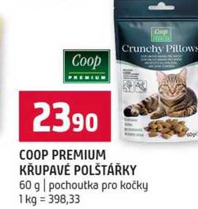 COOP PREMIUM KRUPAVÉ POLŠTÁŘKY 60 g pochoutka pro kočky 
