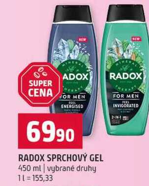 RADOX SPRCHOVÝ GEL 450 ml vybrané druhy