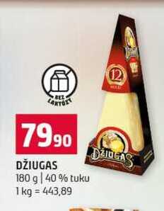 DŽIUGAS 180 g 40% tuku