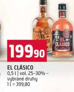 EL CLÁSICO 0,5l vol. 25-30% vybrané druhy 