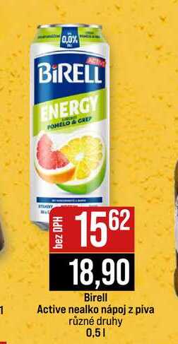 Birell Active nealko nápoj z piva různé druhy 0,5l