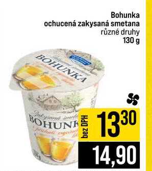 Bohunka ochucená zakysaná smetana různé druhy 130 g 