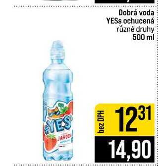 Dobrá voda YESS ochucená různé druhy 500 ml