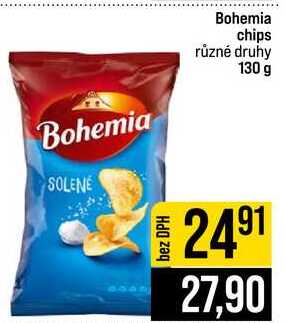 Bohemia chips různé druhy 130 g