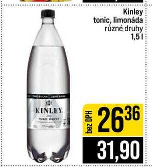 Kinley tonic, limonáda různé druhy 1,5l