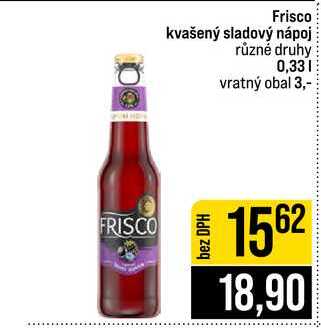 Frisco kvašený sladový nápoj různé druhy 0,33l