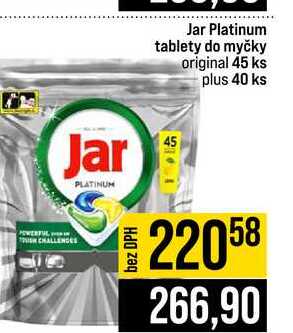 Jar Platinum tablety do myčky original 45 ks plus 40 ks
