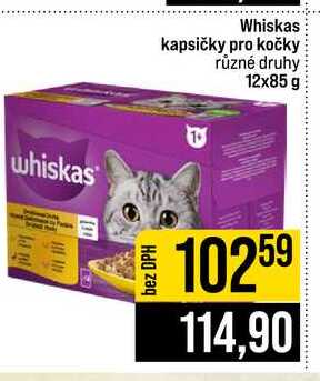 Whiskas kapsičky pro kočky různé druhy 12x85 g