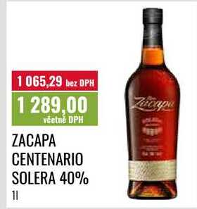 ZACAPA CENTENARIO SOLERA 40% 1l