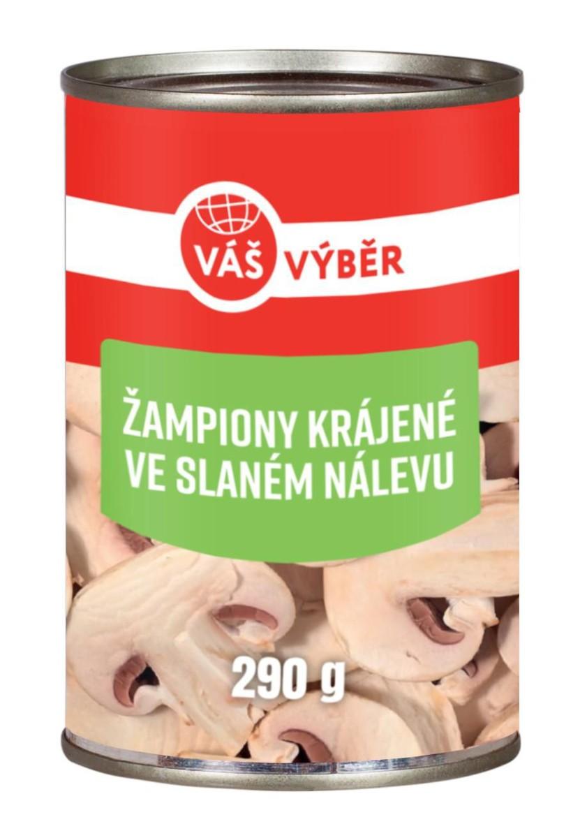 VÁŠ VÝBĚR Žampiony krájené, 170 g