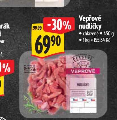   Vepřové nudličky 450 g