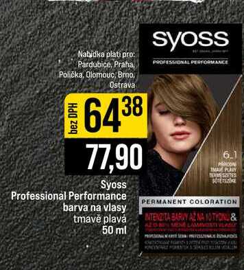 Syoss Professional Performance barva na vlasy tmavě plavá 50 ml