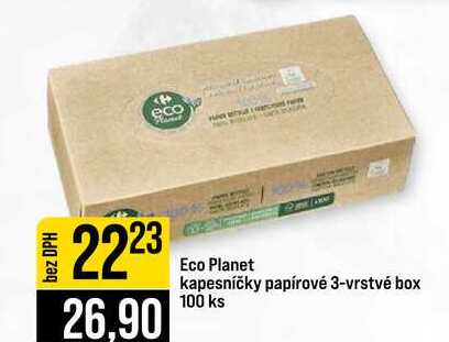 Eco Planet kapesníčky papírové 3-vrstvé box 100 ks 