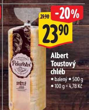  Albert Toustový chléb  balený 500 g 