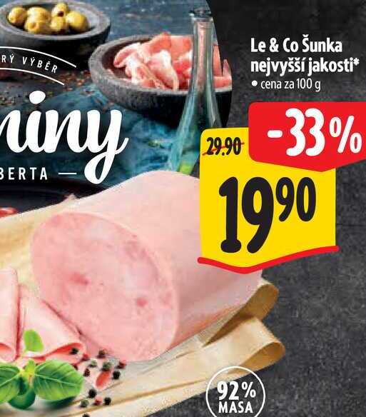 Le & Co Šunka nejvyšší jakosti 100 g