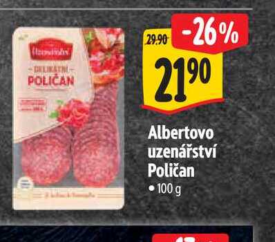   Albertovo uzenářství Poličan 100 g 