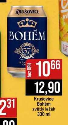 Krušovice Bohém světlý ležák 330 ml 