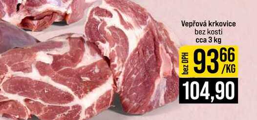 Vepřová krkovice bez kosti cca 3 kg 1kg