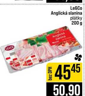 Anglická slanina plátky 200 g