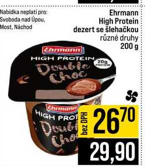 Ehrmann High Protein dezert se šlehačkou různé druhy 200 g 