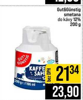 Gut&Günstig smetana do kávy 12% 200 g 