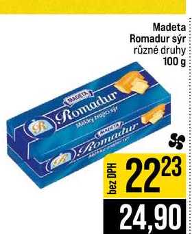 Madeta Romadur sýr různé druhy 100 g
