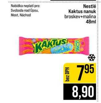 Nestlé Kaktus nanuk broskev+malina 48ml