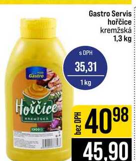 Gastro Servis hořčice kremžská 1,3 kg